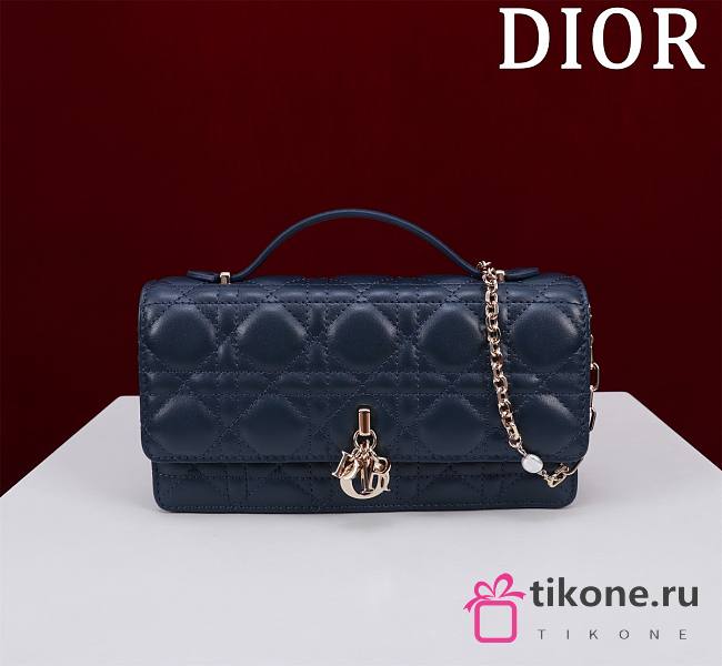 My Dior Mini Bag Navy Cannage Lambskin - 21x11.5x4.5cm - 1
