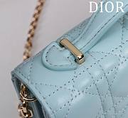My Dior Mini Bag Baby Blue Cannage Lambskin - 21x11.5x4.5cm - 6