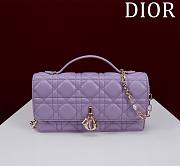 My Dior Mini Bag Purple Cannage Lambskin - 21x11.5x4.5cm - 1