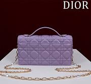 My Dior Mini Bag Purple Cannage Lambskin - 21x11.5x4.5cm - 4