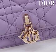 My Dior Mini Bag Purple Cannage Lambskin - 21x11.5x4.5cm - 5