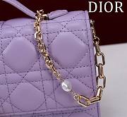 My Dior Mini Bag Purple Cannage Lambskin - 21x11.5x4.5cm - 3