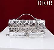 My Dior Mini Bag Silver Cannage Lambskin - 21x11.5x4.5cm - 1