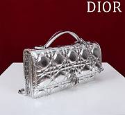 My Dior Mini Bag Silver Cannage Lambskin - 21x11.5x4.5cm - 6