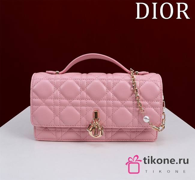 My Dior Mini Bag Pink Cannage Lambskin - 21x11.5x4.5cm - 1