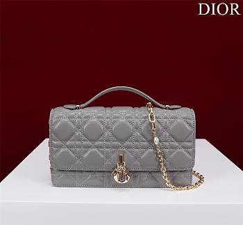 My Dior Mini Bag Gray Cannage Lambskin - 21x11.5x4.5cm
