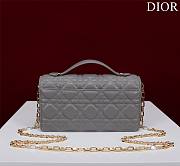 My Dior Mini Bag Gray Cannage Lambskin - 21x11.5x4.5cm - 3