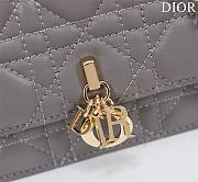 My Dior Mini Bag Gray Cannage Lambskin - 21x11.5x4.5cm - 2