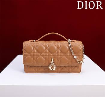 My Dior Mini Bag Brown Cannage Lambskin - 21x11.5x4.5cm