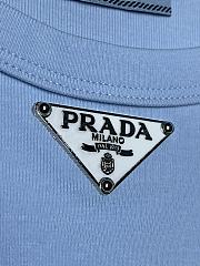 Prada Ribbed Jersey Tank Top Blue - 3
