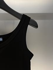 Prada Ribbed Jersey Tank Top Black - 4