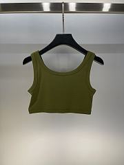 Prada Ribbed Jersey Tank Top Green - 2
