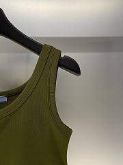 Prada Ribbed Jersey Tank Top Green - 4