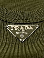 Prada Ribbed Jersey Tank Top Green - 5