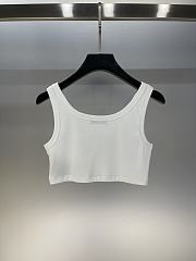 Prada Ribbed Jersey Tank Top White - 6
