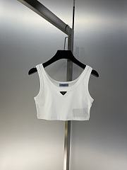Prada Ribbed Jersey Tank Top White - 3