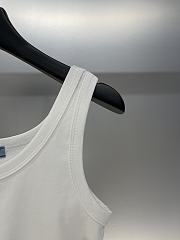 Prada Ribbed Jersey Tank Top White - 2