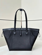 Fendi Origami Medium Black Leather Bag That Can Be Transformed - 27x27x16.5cm - 2