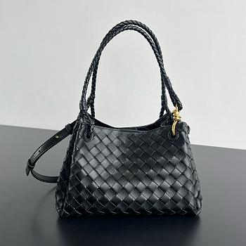 Bottega Veneta Medium Parachute Black - 29.5x18.5x17.5cm