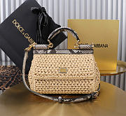 Dolce&Gabbana Small Raffia Sicily Handbag - 18x11x6cm - 3