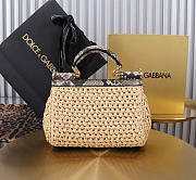 Dolce&Gabbana Small Raffia Sicily Handbag - 18x11x6cm - 5