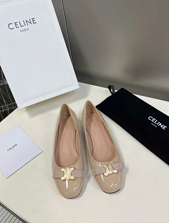 Celine Beige Patent Leather Pumps 