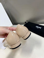 Celine Beige Patent Leather Pumps  - 4