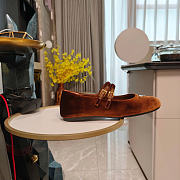 Prada Velvet Ballerinas Brown - 5