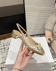 Dior Ballet Slingback Pumps Gold - 3