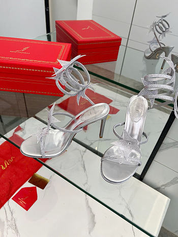 Rene Caovilla Jeweled Cleo Star Silver Sandal 105