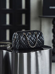 Chanel Classic Clutch With Chain Shiny Grained Calfskin Gold Tone Metal Black - 18.5x11.5x11cm - 5