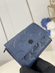 LV Victor Wallet Monogram Shadow Leather Blue - 11.5x9x2.5cm - 2