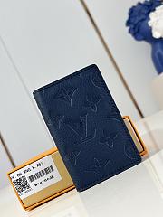 LV Pocket Organizer Monogram Shadow Blue M14786 - 7.5x11.1x1cm - 1