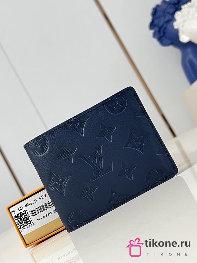LV Multiple Wallet Monogram Shadow Blue M14787 - 11.5x9x1.5cm - 1