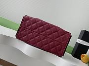 Chanel 25 Handbag Small Grained Calfskin Gold Tone Metal Burgundy - 30x26x14cm - 3