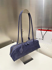 Alaia Le Teckel Medium Bag In Dark Blue - 33x11x10cm - 6