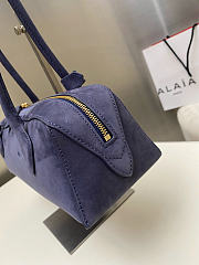 Alaia Le Teckel Medium Bag In Dark Blue - 33x11x10cm - 4
