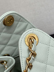 Chanel 25 Handbag Small Grained Calfskin Gold Tone Metal Light Green - 30x26x14cm - 4