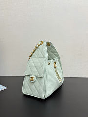 Chanel 25 Handbag Small Grained Calfskin Gold Tone Metal Light Green - 30x26x14cm - 5