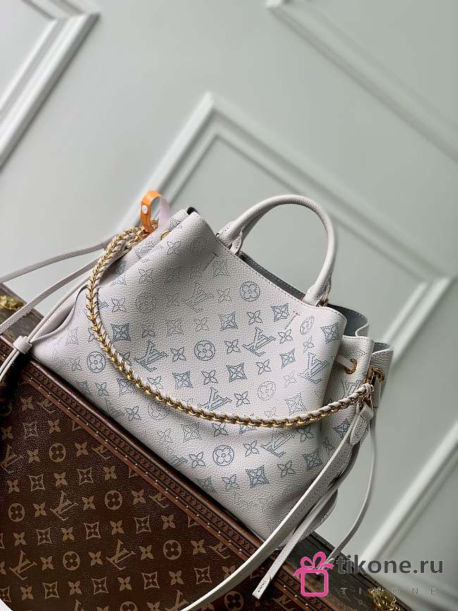 BV Bella Tote Mahina Leather Brume Gray M12127 - 32x23x13cm - 1