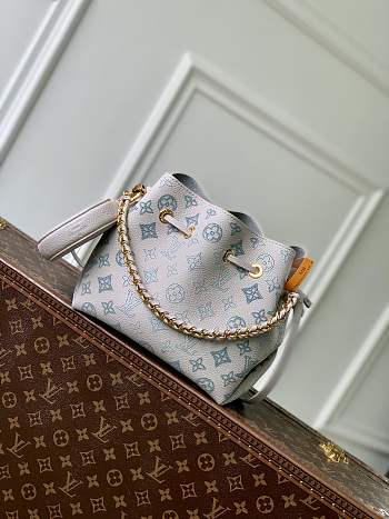 LV Bella Mahina Leather Brume Gray M12125 - 19x22x14cm