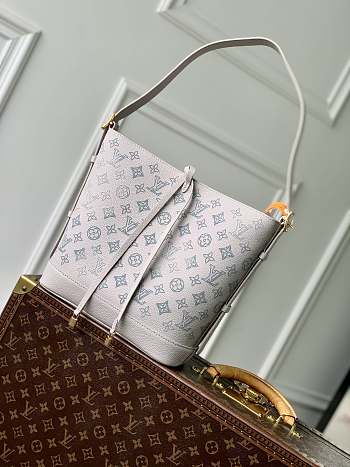 LV Flore Mahina Leather Brume Gray M12496 - 28x27x10cm