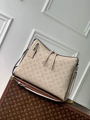 LV Hand It All MM Mahina Leather Galet Gray M24133 - 32x29x13cm