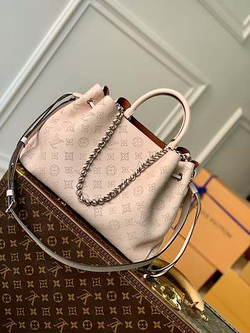 LV Bella Tote Mahina Leather Creme Beige M59203 - 32x23x13cm