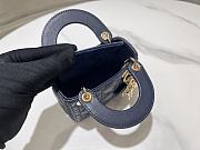 Lady Dior Micro Bag Navy Cannage Lambskin - 12x10.2x5cm - 6