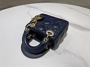 Lady Dior Micro Bag Navy Cannage Lambskin - 12x10.2x5cm - 4