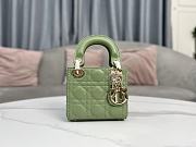Lady Dior Micro Bag Avocado Green Cannage Lambskin - 12x10.2x5cm - 1