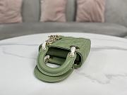 Lady Dior Micro Bag Avocado Green Cannage Lambskin - 12x10.2x5cm - 6
