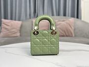 Lady Dior Micro Bag Avocado Green Cannage Lambskin - 12x10.2x5cm - 5