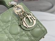 Lady Dior Micro Bag Avocado Green Cannage Lambskin - 12x10.2x5cm - 4